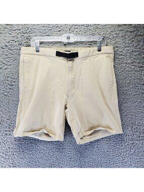 Bearded Goat Shorts Mens Medium Tan Adjustable Waist Lightweight Casual Design